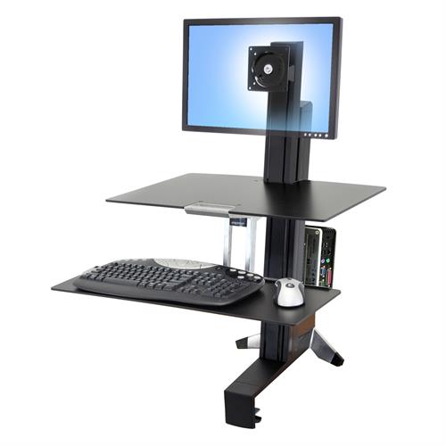 WorkFit-S, Single LD Workstation with Worksurface (black)