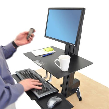 WorkFit-S, Single LD Workstation with Worksurface (black)