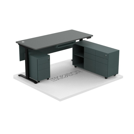 Dual Motors Standing Desk with cabinet