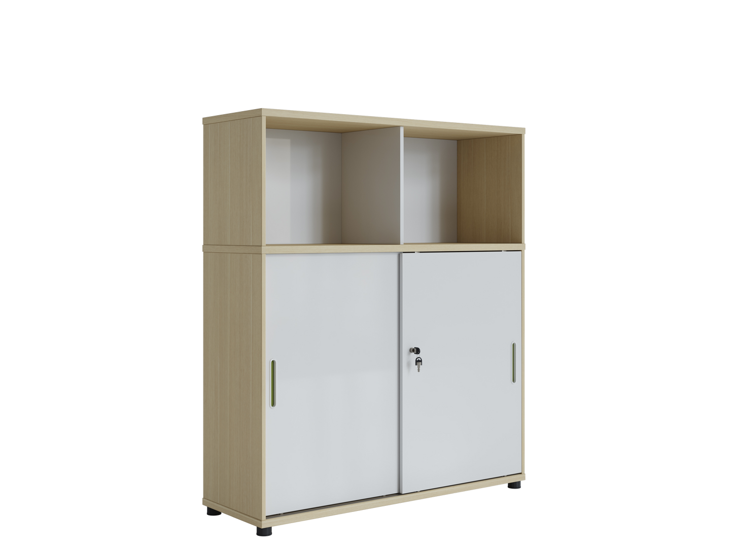 Sliding Cabinet with Top Open Shelf