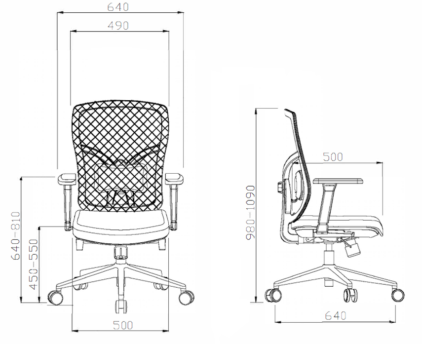 EKOT-089B-MF Office Chair
