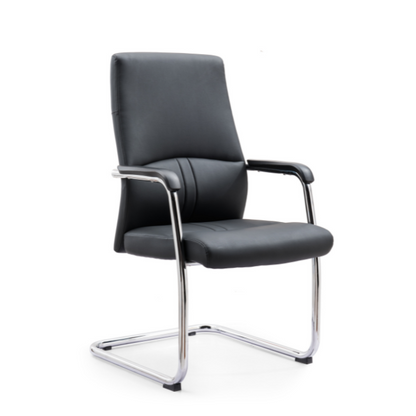 EKO-GD39 Black leather Office Visitor Chair