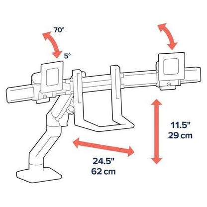 ERGOTRON HX Desk Dual Monitor Arm