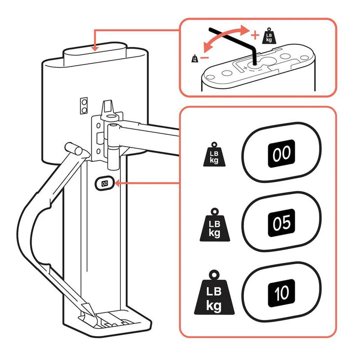 TRACE™ Executive Single Monitor Mount (White/ Black Colour)