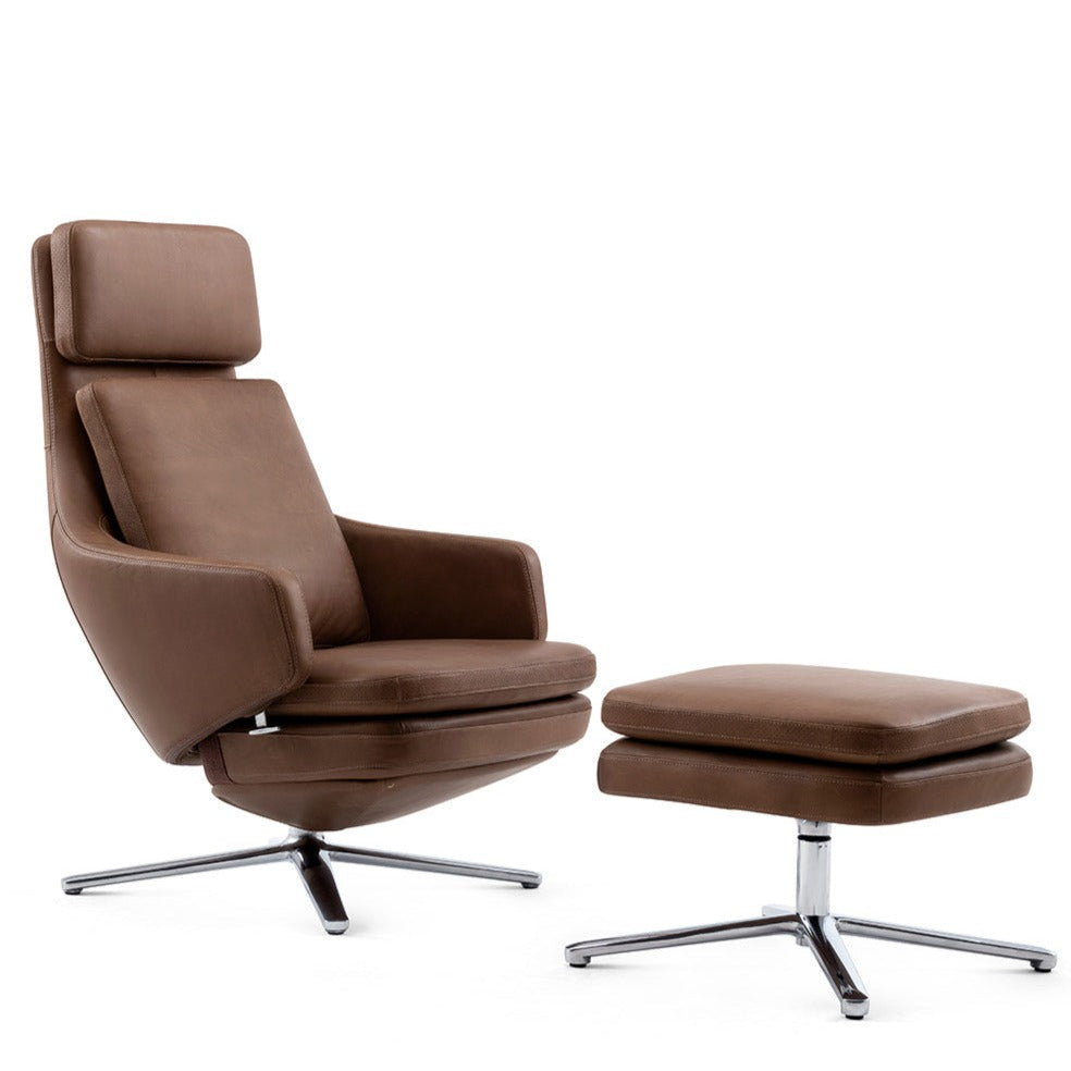 EKO-F2205&T2205 Executive Leather Visitor/ Meeting Chair with Stool